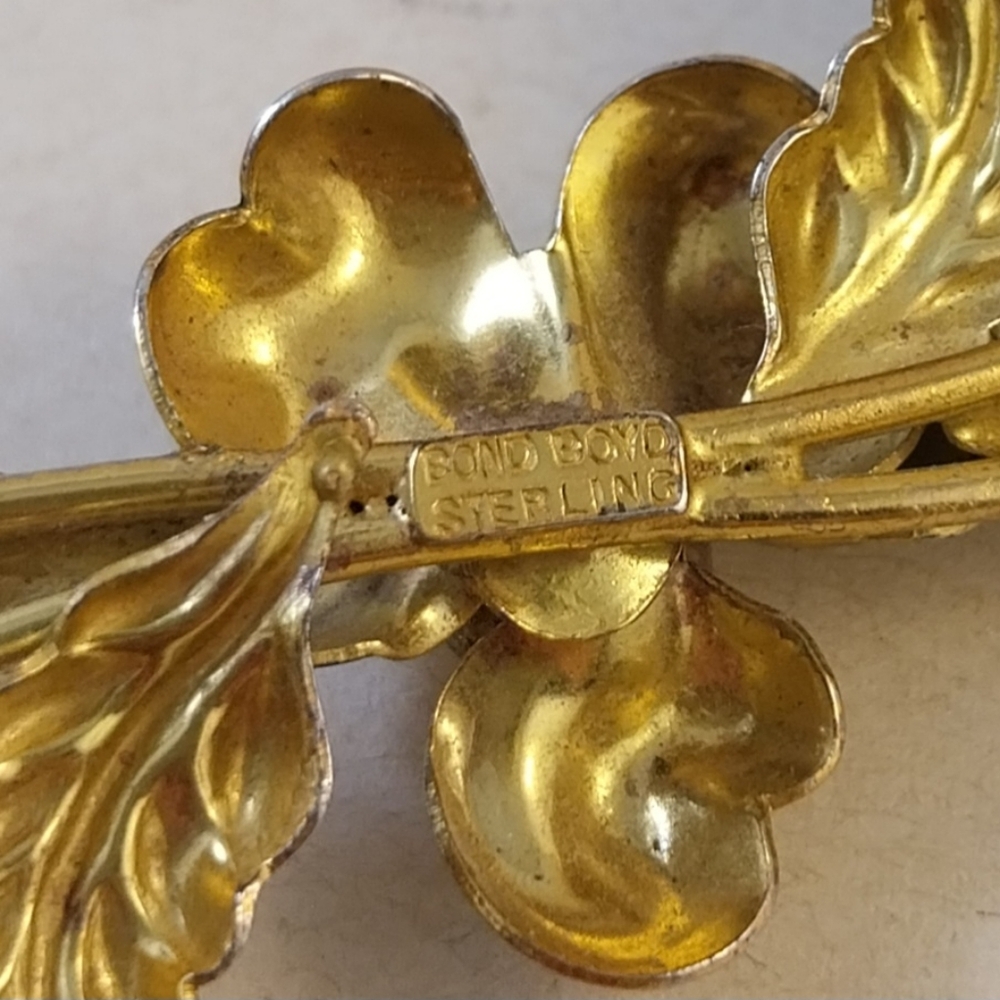 Sterling Silver and Blue Brooch - Picture 5 of 16